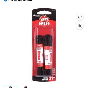 KIWI Dress Round Laces Black 27" 2 pairs Shoes NEW